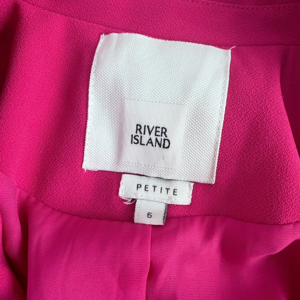 River Island Petite Hot Pink Blazer Size 6 NWOT 🩷 - Picture 2 of 2